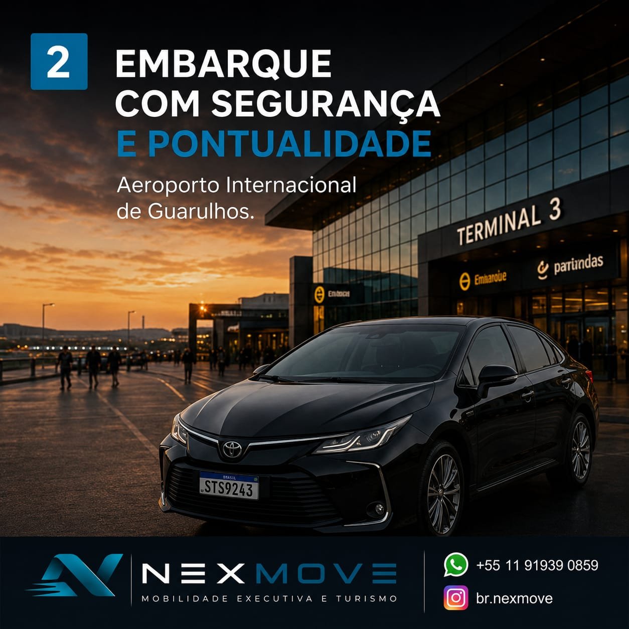 Embarque NEXMOVE com segurança e pontualidade