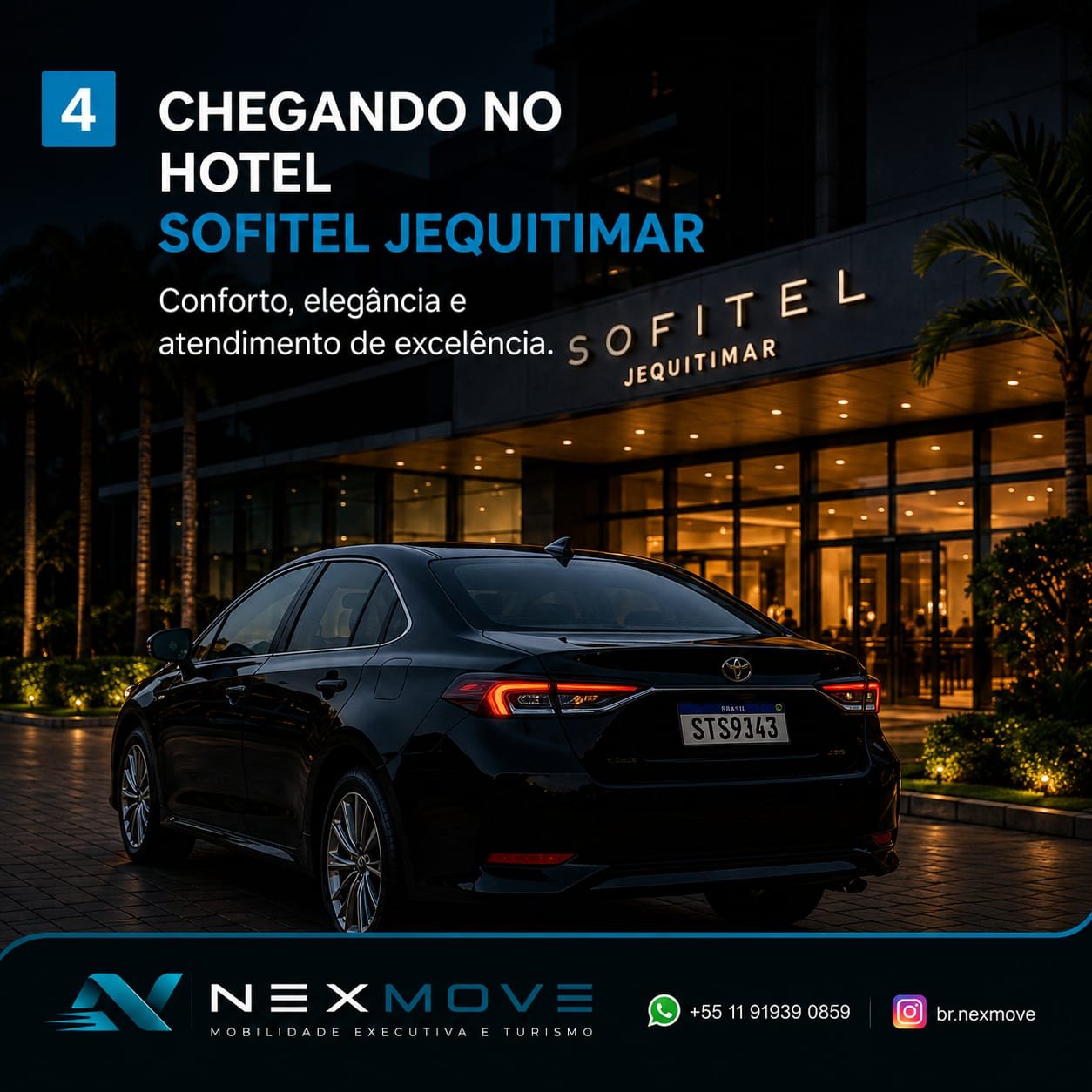 Chegada ao hotel com a NEXMOVE